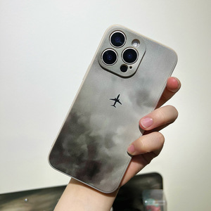 Nubes oscuras Avión Impresión Borde recto Silicona TPU Funda para teléfono móvil para Iphone X Xr Xs 11 12 13 14 15 16 17 Pro Max - Product Image 5