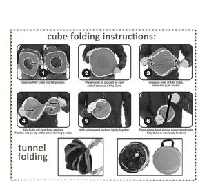 Tunnel et tente pour chat, prix de gros usine BSCI, ensemble cube intérieur/extérieur avec sac de transport - Product Image 4