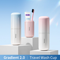 Étui pour brosse à dents de voyage de luxe tasse de lavage domestique tasse de brossage des dents ensemble de dents en plastique boîte de rangement