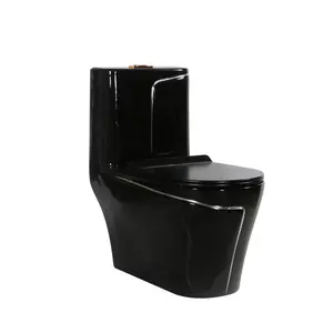 Фарфоровая посуда для ванной комнаты Inodoro, сантехника, ловушка для унитаза с черной серебряной линией, Цельный унитаз