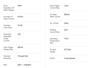 Componentes Electrónicos de Circuito Integrado de Amplificación TAIYAN EC103D1 de 3 Pines con Temperatura Máxima de Funcionamiento de 110 °C - Product Image 6