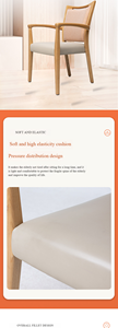 Chaise en bois massif avec dossier pour senior, fauteuil pour maison de retraite et centre de bien-être - Product Image 5