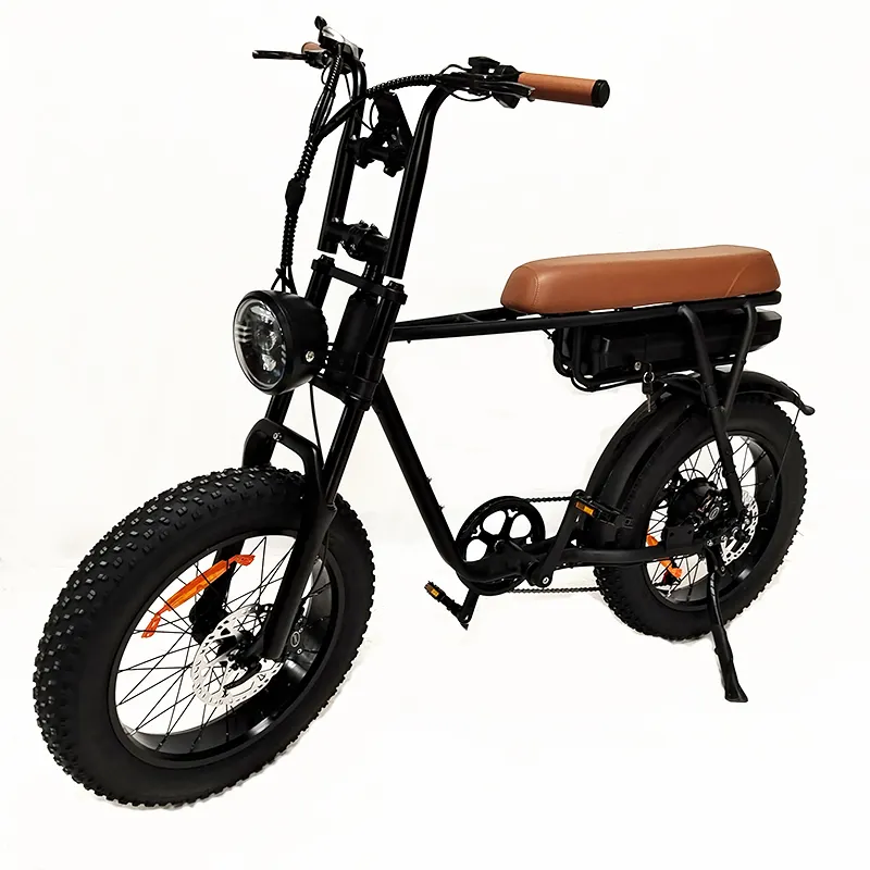 Eu Magazijn Volledige Ophanging Retro 1000W Ebike E Fatbike Stealth Bommenwerper 500W 750 Watt 20Inch Dikke Band Elektrische Fiets