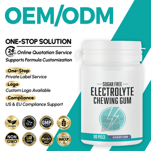 Gommes à mâcher électrolytiques sportives à marque privée OEM/ODM, stimulant énergétique, récupération musculaire, formule et saveur personnalisées - Product Image 1