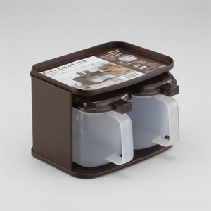 Inomata Mini Botella de Almacenamiento Marrón para Condimentos de Cocina - Product Image 1