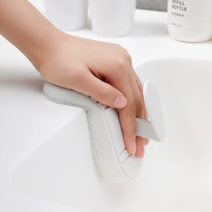 Cepillo de Baño Manual, Cepillo para Azulejos, Cepillo de Limpieza para Inodoro, Cepillo de Limpieza Flexible, Estropajo de Esponja para Encimera - Product Image 1