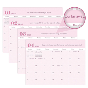 <span class=keywords><strong>Calendario</strong></span> de Escritorio Personalizado con Logotipo, Motivacional, Estético, Kawaii, Color Rosa para Mujer - Product Image 5