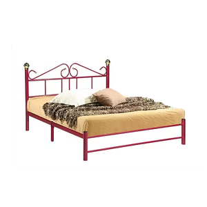 แบบโบราณโครงเตียงโลหะเตียงควีนไซส์แบบคู่แข็งแรงทนทานเหล็กเหล็กบ้านเหล็กเหล็กเฟอร์นิเจอร์พับได้สำหรับห้องนอนโรงเรียน - Product Image 1