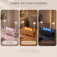 Diffuseur d'arômes à flamme ultrasonique 280 ml, diffuseur d'arômes à double buse avec lumière de flamme, machine d'aromathérapie méduse