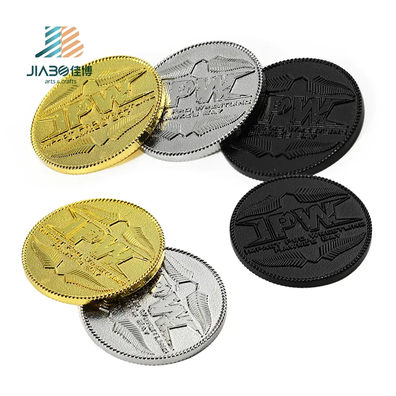 Customised Coins Zinc Alloy Gold Silver Black Plated Blank 3D Metal Crafts Token Coin Custom Made Souvenir Coin