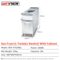 Grote friteuse 28L horeca apparatuur restaurant leverancier diepvriezer voor hotel aanbieding