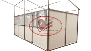 आर्थिक भारी शुल्क आउटडोर घोड़े के बैरन प्रीफैब्रिकेटेड स्टील फ्रेम स्थिर - Product Image 3