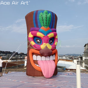 5m hoch aufblasbare Tiki Stumpf Dekor Tahitian unterhaltsame Pflanze Modell Zunge Party Park Luft gebläse Ballon Promotions Sea - Product Image 4