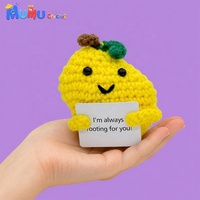Peluche amigurumi mangue au crochet faite à la main, jouet en peluche en forme de fruit, décoration de bureau mignonne, cadeau personnalisé, vente en gros