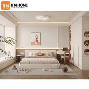 طقم أثاث غرفة نوم خشبي عصري قابل للتخصيص للأطفال مع 5+ أدراج، سرير تاتامي، خزانة كتب وخزانة ملابس للاستخدام في الفنادق والمنازل - Product Image 2