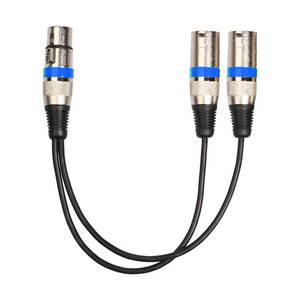 Câble <span class=keywords><strong>XLR</strong></span> coloré 2 en 1, prise femelle <span class=keywords><strong>XLR</strong></span> 3 broches vers double prise mâle, séparateur en Y, rallonge pour amplificateur, haut-parleur, casque, mixeur - Product Image 3