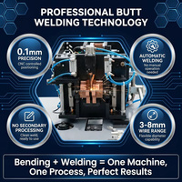 Máquina Automática CNC de Doblado y Soldadura de Alambre 2D de un Solo Paso, Fabricante de Máquinas de Doblado y Soldadura de Alambre de Acero