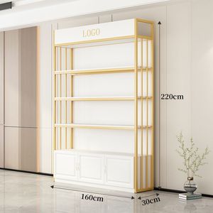 Exhibidores de estanterías multinivel personalizados al por mayor para salones de belleza, cosméticos, productos para <span class=keywords><strong>el</strong></span> cuidado de la piel, artículos para tiendas de maternidad y bebés - Product Image 2