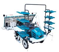 Transplanteuse de riz à 6 rangs à grande vitesse de marque propre, châssis à six roues, fonctionnement stable