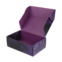 Boîtes d'expédition de vêtements en papier violet personnalisées à prix compétitif pour emballage