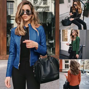 Women Jackets Coats PU Leather Jacket Autumn Winter Female Streetwear Fashion Outerwear Ladies Clothing 2021 New
