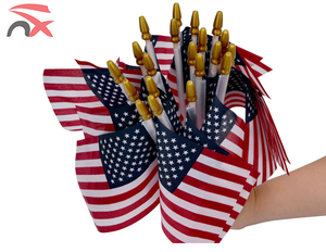 Drapeaux à main promotionnels en gros du <span class=keywords><strong>drapeau</strong></span> national <span class=keywords><strong>des</strong></span> <span class=keywords><strong>États</strong></span>-<span class=keywords><strong>Unis</strong></span> pour revendeurs et événements - Product Image 2