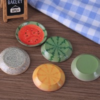 Nuevo Producto: Plato de Sandía de Resina, Accesorios de Resina DIY, Tazón de Frutas de Resina, Joyería, Imán para Refrigerador, Dijes de Resina para Decoración