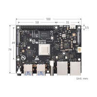 VisionFive JH7110 Processeur SBC StarFive 2 avec GPU 3D intégré Linux Ordinateur à carte unique basé sur le RISC-V pour le développement