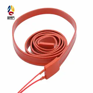 220v Electric Flexible Heating Band Silicone Rubber Pipe Heating Belt with Manual Thermostat