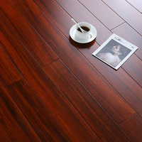 Plancher en bois massif brillant rouge fini Plancher en bois dur africain Okan Plancher verrouillable haut de gamme