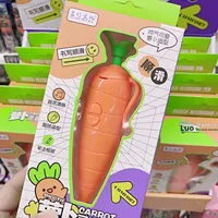Stylo encreur compact en résine, en forme de carotte mignonne, avec enregistreur vocal, pour étudiants, style célébrité internet