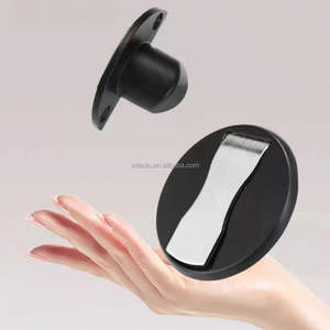 Tope de Puerta Magnético de Acero Inoxidable Negro Mate con Adhesivo para Baño, <span class=keywords><strong>Sin</strong></span> Perforaciones - Precio de Fábrica con Ventaja - Product Image 3