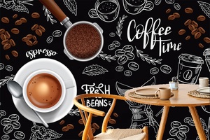 Papel Tapiz <span class=keywords><strong>de</strong></span> Tela Moderno, Impermeable, Resistente a la Humedad, Fácil <span class=keywords><strong>de</strong></span> Instalar, para Cafetería, Restaurante, Cocina - Product Image 3