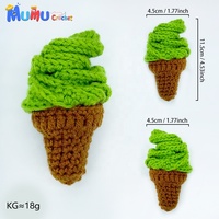 Porte-clés artisanal en crochet en forme de bâtonnet de crème glacée pour le soutien émotionnel, l'énergie positive et l'esthétique, breloques amigurumi pour sacs, vente en gros