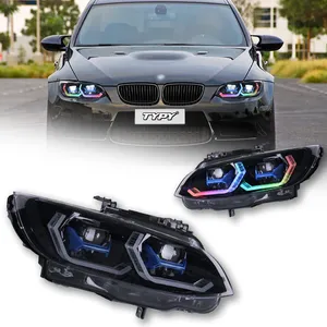 Feux de voiture pour BMW E92 E93 M3 Phare 2006-2013 Mise à niveau modifiée en nouveau DRL Clignotant dynamique LED Phare Accessoires automobiles - Product Image 1