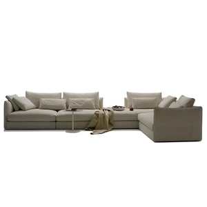 High Quality <strong>Black</strong> Genuine Leather Sectional <strong>Sofas</strong> for Luxury Home Living Room Furniture Modern - Product Image 2
