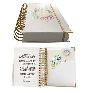 Personalizzato a5 hardcover personalizzato spirale quotidiano notebook journal stampa del libro in Cina