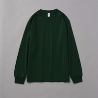 Fabricants de vêtements logo personnalisé imprimé 230 grammes 100% coton unisexe uni à manches longues t-shirts pour hommes