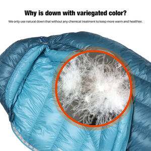 Sac de couchage d'hiver imperméable pour le camping en plein air, personnalisé, ultraléger, type momie, pour temps froid, 4 saisons, avec rembourrage en <span class=keywords><strong>duvet</strong></span> RDS - Product Image 2
