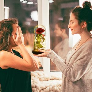 Valentine quà tặng ngày Rose trong Glass Dome Thủy Tinh Độc Đáo Glass Dome bảo quản hoa Rose Glass Dome với LED - Product Image 4