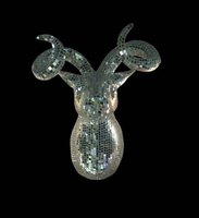 Statue d'éléphant en résine sur mesure Namchi grandeur nature, artisanat réaliste peint à la main, mosaïque miroir disco brillante, animal décoratif pour l'art