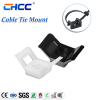 Supports de fixation auto-adhésifs en nylon pour serre-câbles, base de support pour serre-câbles en plastique pour la gestion des câbles à la maison et au bureau (vente en gros)