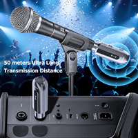 Émetteur et Récepteur Audio Microphone Portable et Simple UHF Sans Fil XLR 1 Paire, Câble en Deux Modes