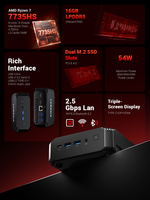 Brand New Firebat A6 Black AMD R7 7735HS CPU 16GB 512GB Desktop Computer Free Shipping Best Price Premium Quality Mini PC