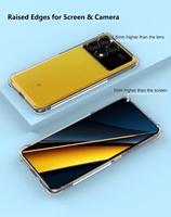 Coque de téléphone transparente en TPU Airbag pour Xiaomi Poco F6 C75 X6 X5 M6 F5 F4 Pro 5G C65 C61 C55 C51 C50 C40 plus Housse en silicone antichoc