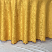 Table ronde moutarde dorée en Polyester, vêtements pour mariages, Banquets et Restaurants, nouvelle collection 2022