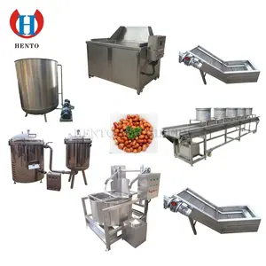 Industrial Automatic Equipment for Frying Peanuts / Fried Chicken Legs Production Line / Stainless Steel Deep Frying Pot