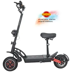 Ab depo Dropshipping Kugoo g-booster E Scooter 800w * 2 e-scooter 48v 55 km/s fırçasız elektrikli scooter LCD ekran Unisex