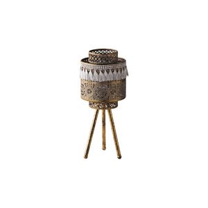 Moroccan Style Wrought Iron Candle <b>Holder</b> With Tassels Home Decoration For Christmas - Product Image 2