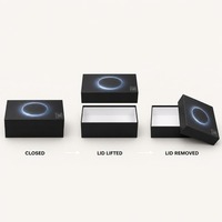 Caixa de Presente para Dispositivos de Beleza em Preto Fosco com Tampa, Impressão Personalizada, Rígida, Resistente, Reciclável, Premium, Fornecimento Direto de Fábrica